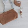 Bolso marrón, monedero y llavero mixto - Imagen 4
