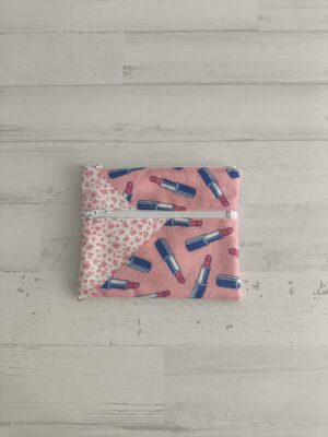 Monedero pintalabios y flores