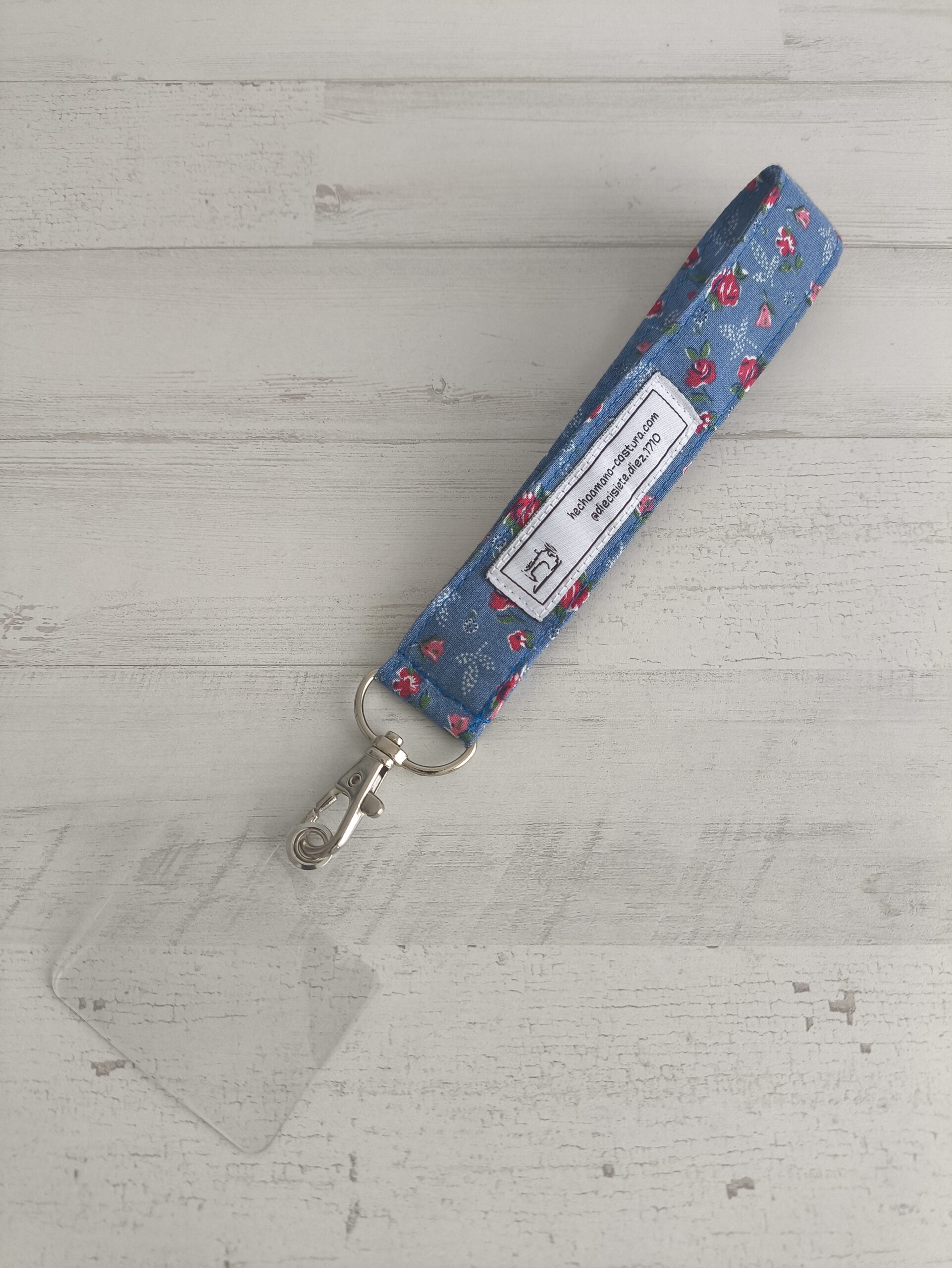 Cuelgamóvil pequeño flores rojas