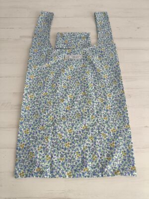 Bolsa plegable de tela azul