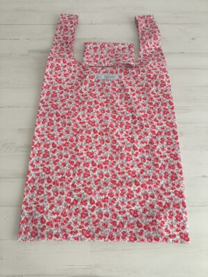 Bolsa plegable de tela roja