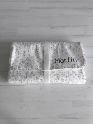 Cambiador hojitas verde menta Martín