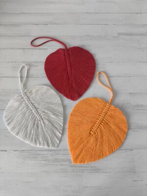 3 hojas de macramé
