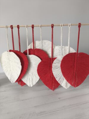 Composición 10 hojas de macramé